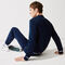 لاكوست سويت شيرت للجولف مع طباعة رسومية وفتحة رقبة مستديرة مجموعة lacoste sport للرجال