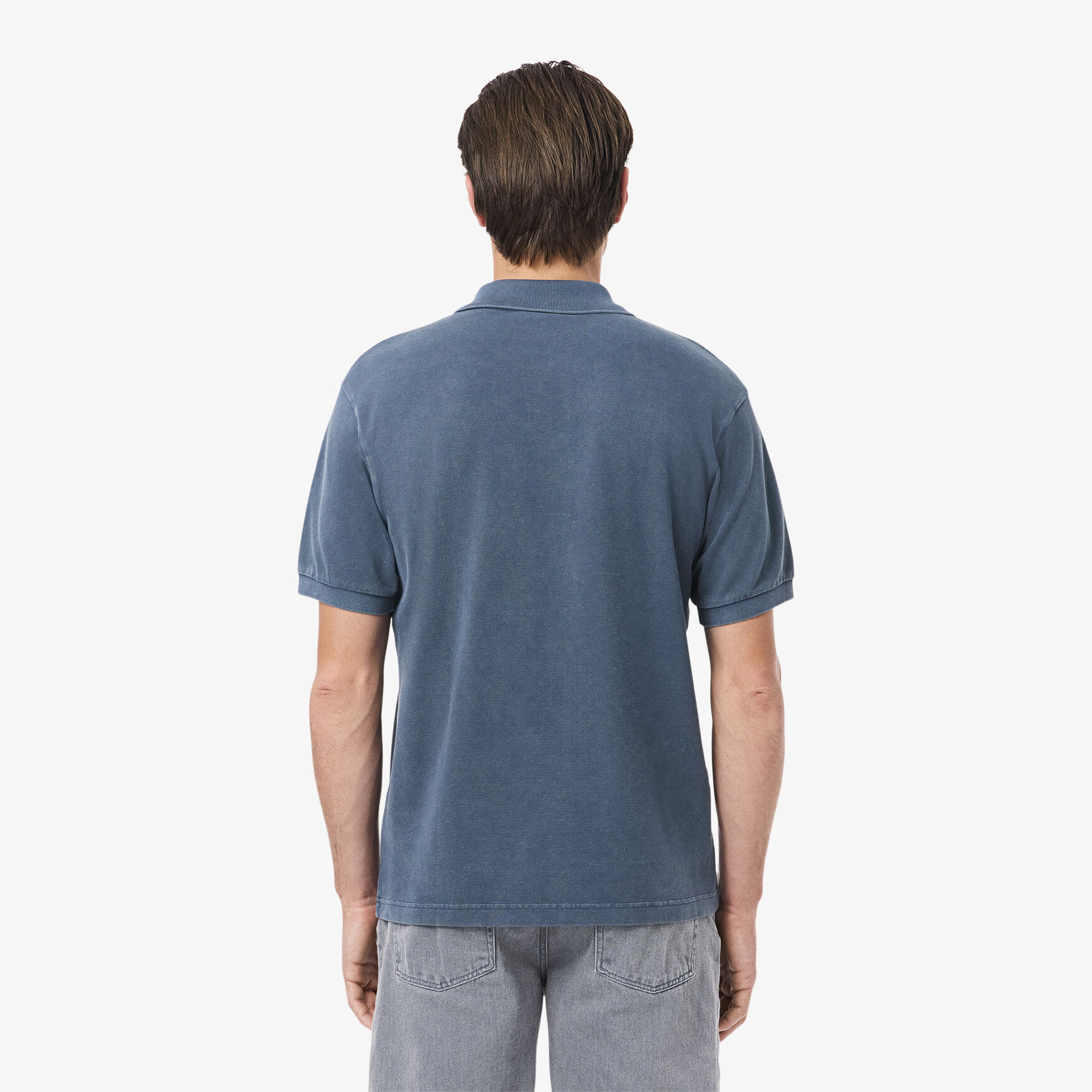 قميص بولو بقصة كلاسيكية L.12.12 ذو تأثير مغسول