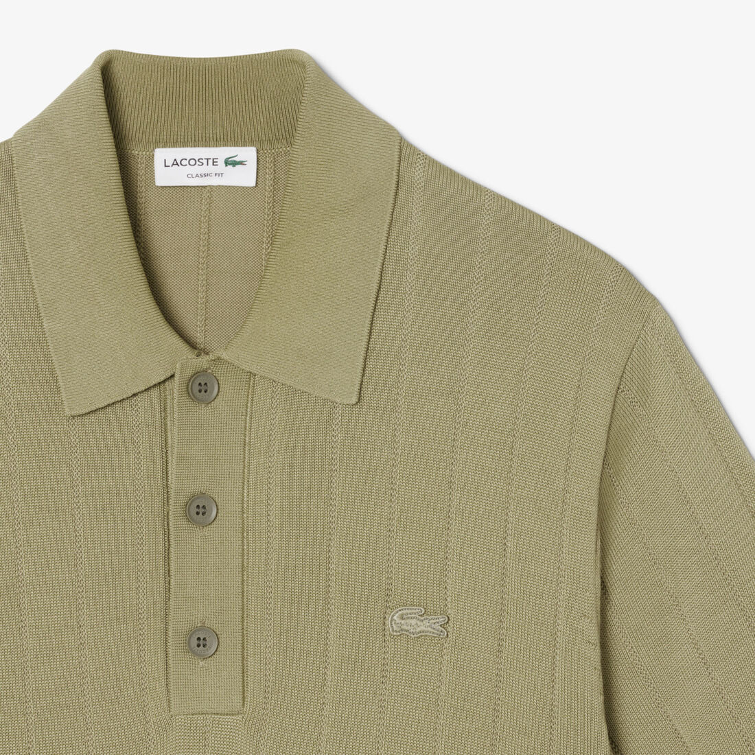 Fluid Ribbed Knit Polo Collar Sweater Fluid Ribbed Knit Polo Collar Sweater