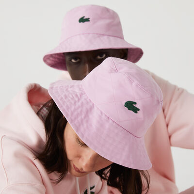 قبعة باكيت لاكوست نايلون بتصميم مبطن للنساء