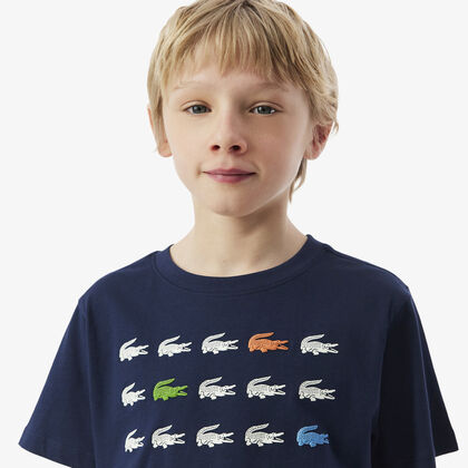 تيشيرت قطني بنقشة جلد التمساح