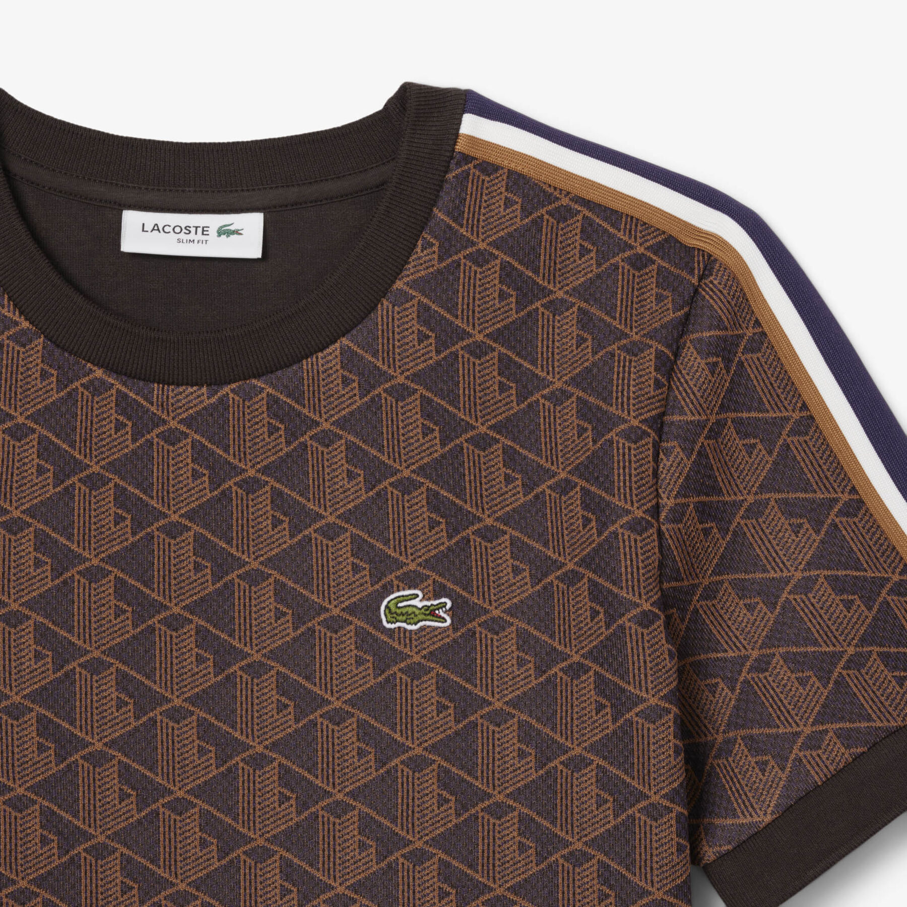 Slim Fit Monogram Jacquard T-shirt lacoste slim fit monogram jacquard t shirt
