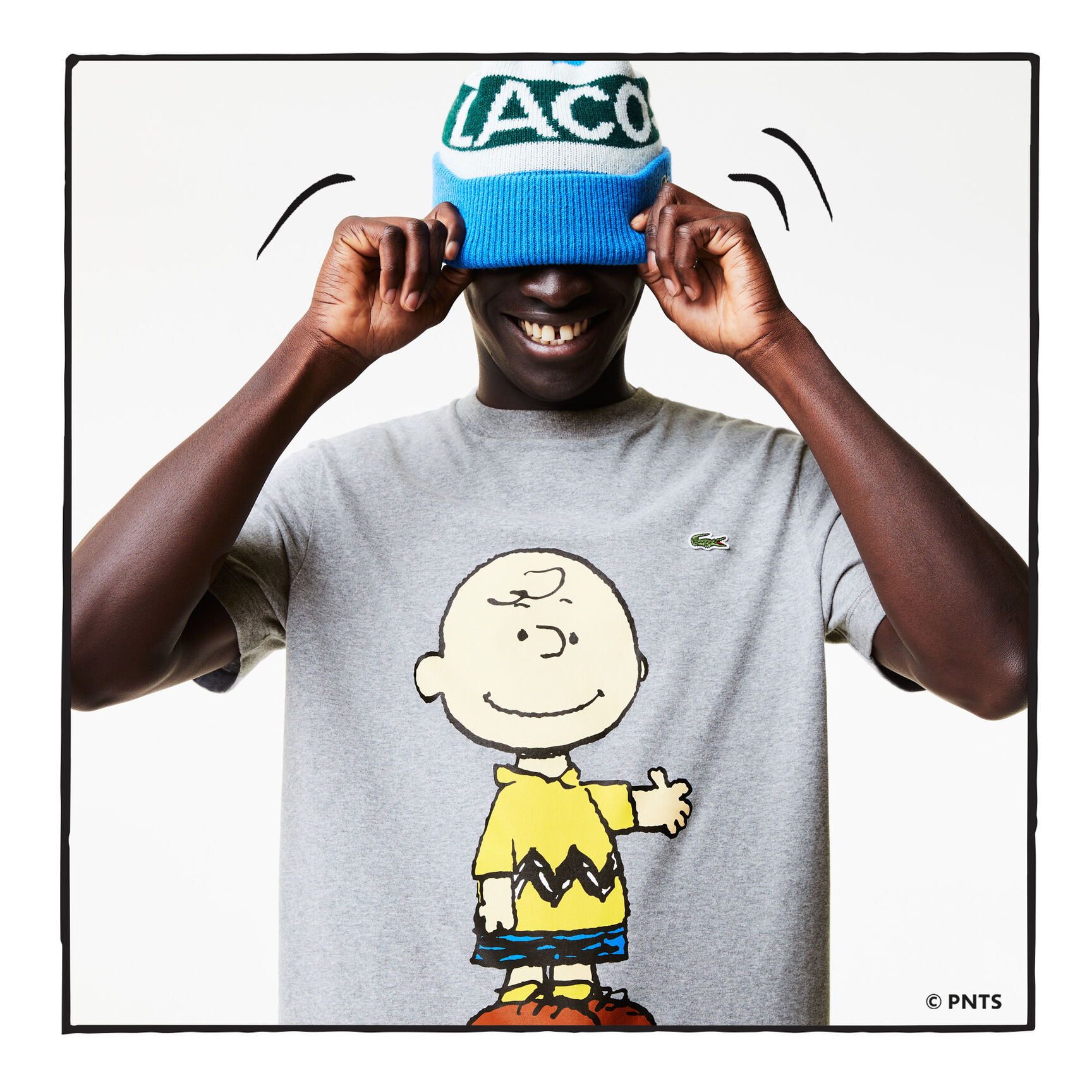 تيشيرت رجالي من القطن العضوي بياقة مستديرة من Lacoste x Peanuts تيشيرت رجالي من القطن العضوي بياقة مستديرة من Lacoste x Peanuts