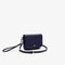 lacoste women s daily classic coated piqu  canvas flap shoulder bag