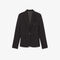 lacoste embroidered logo slim fit wool blazer