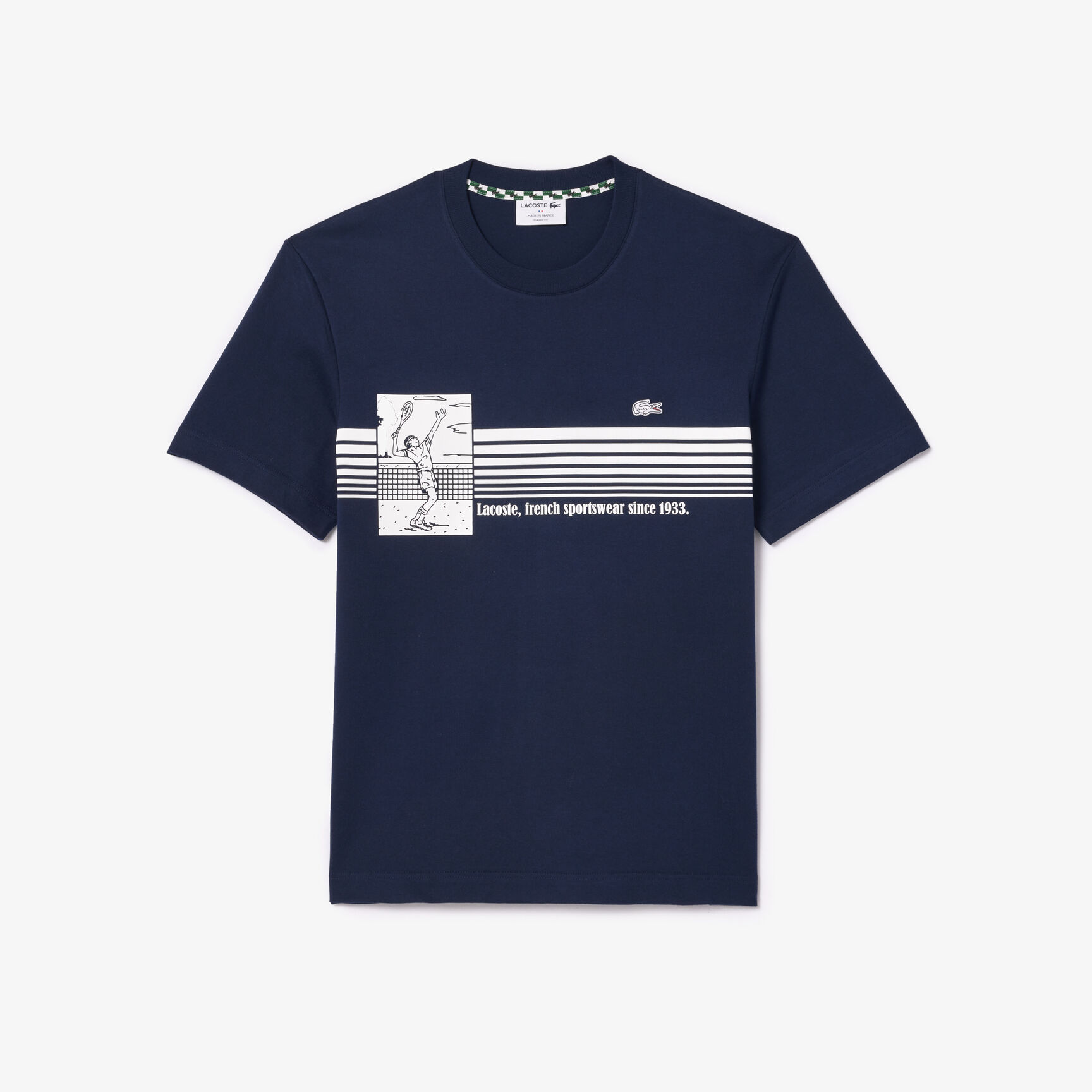 French Made Tennis Print Heavy T-shirt