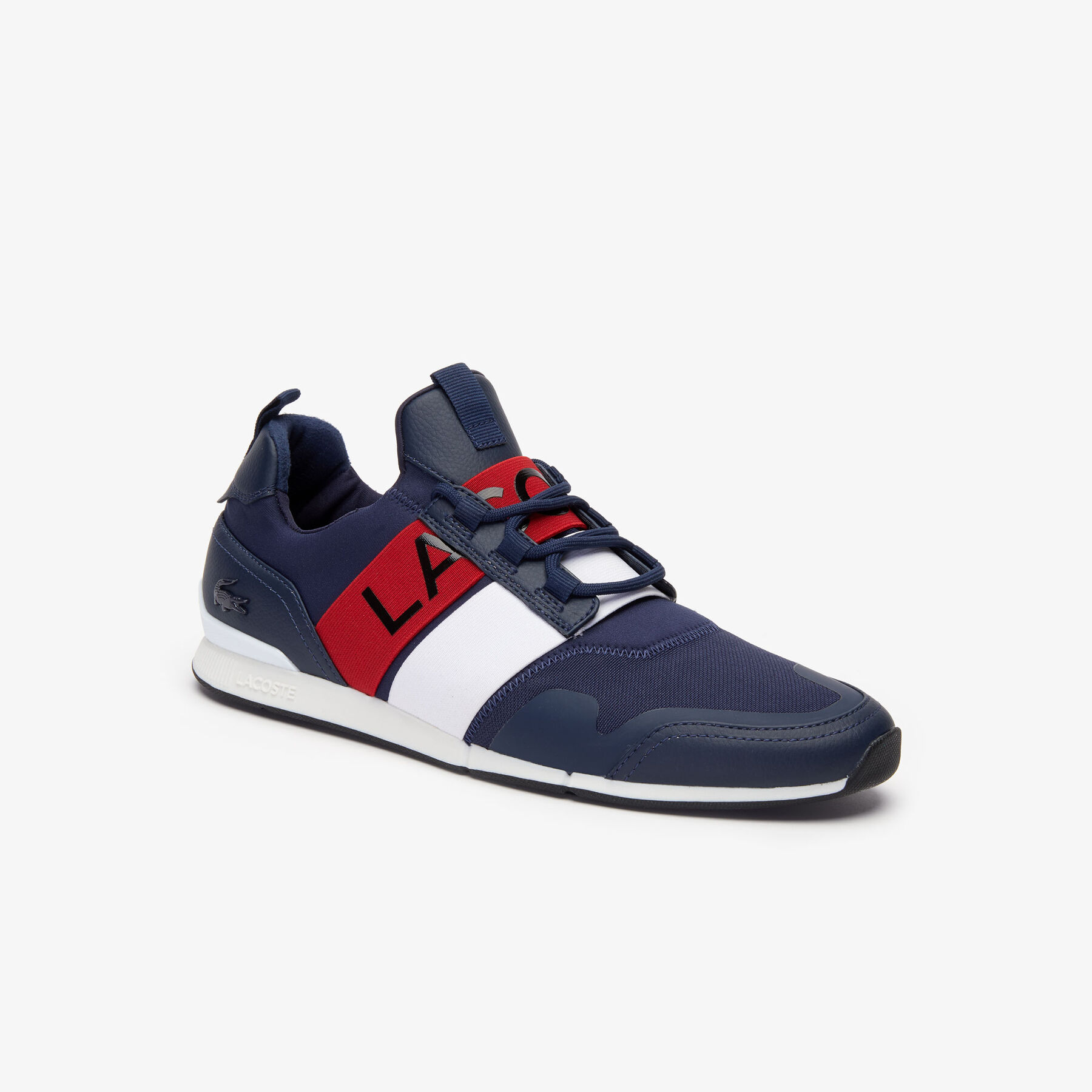 lacoste men s menerva elite textile and synthetic trainers