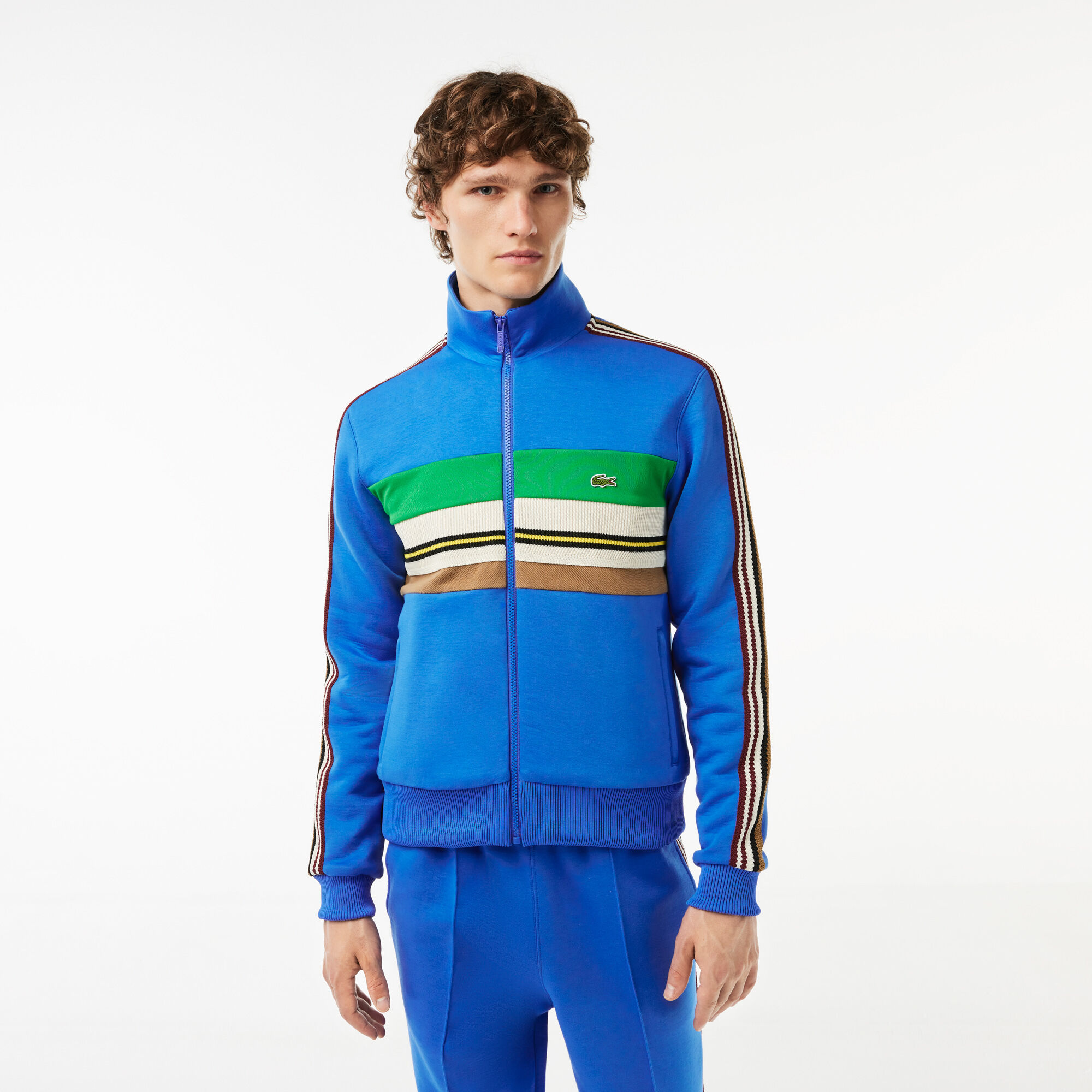 Lacoste colour block sweatshirt deals