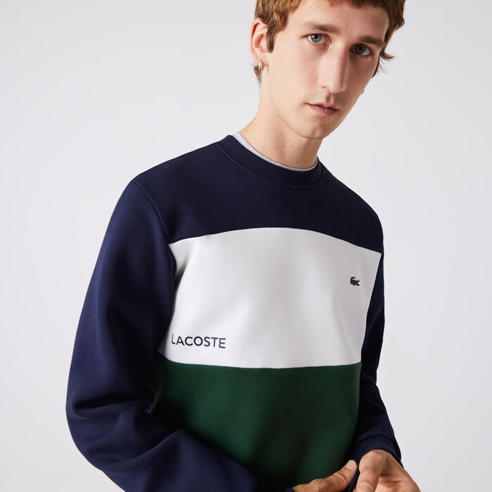 Men’s Lacoste Branded Color-Block Sweatshirt
