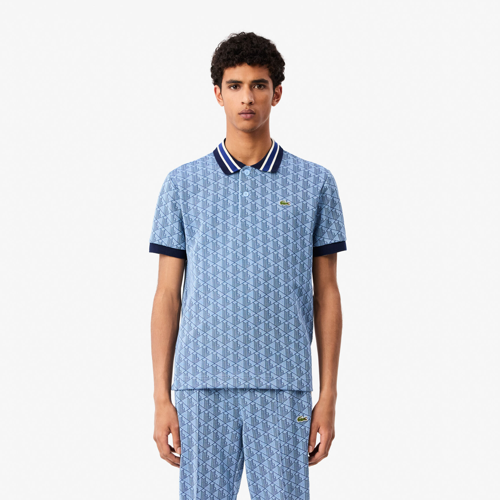 Classic Fit Monogram Jacquard Polo Shirt