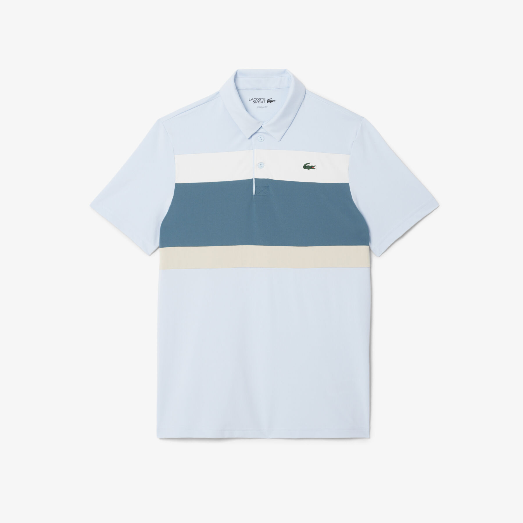 lacoste regular fit colour block golf polo shirt