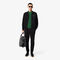 lacoste zip up high neck fleece sweatshirt