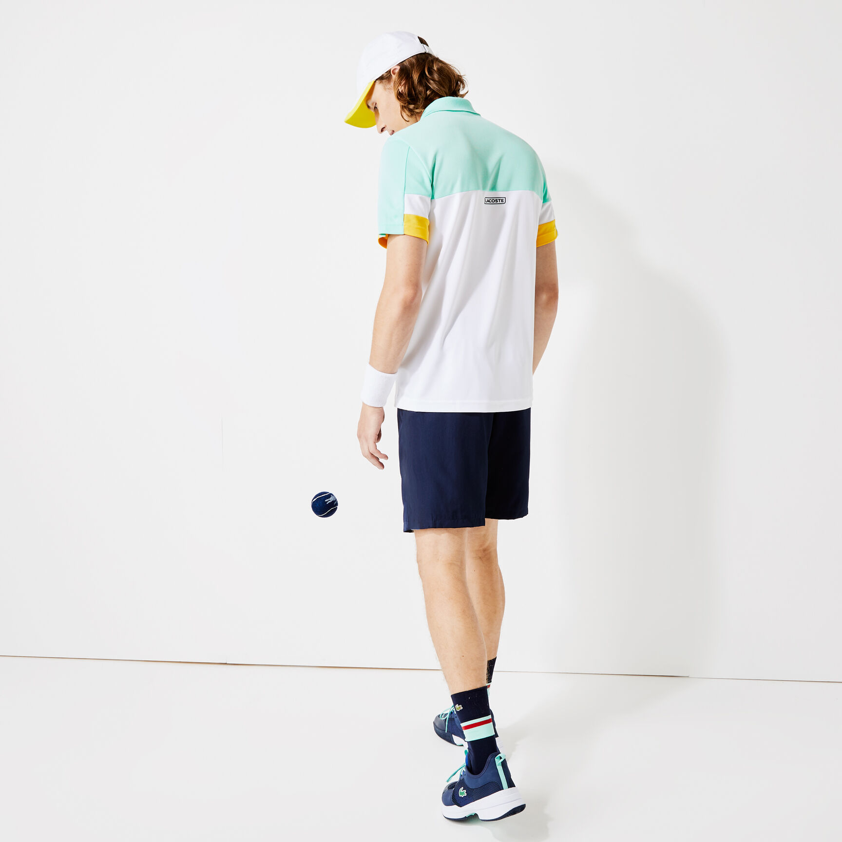 Men&rsquo;s Lacoste SPORT Colorblock Breathable Resistant Regular Fit Polo