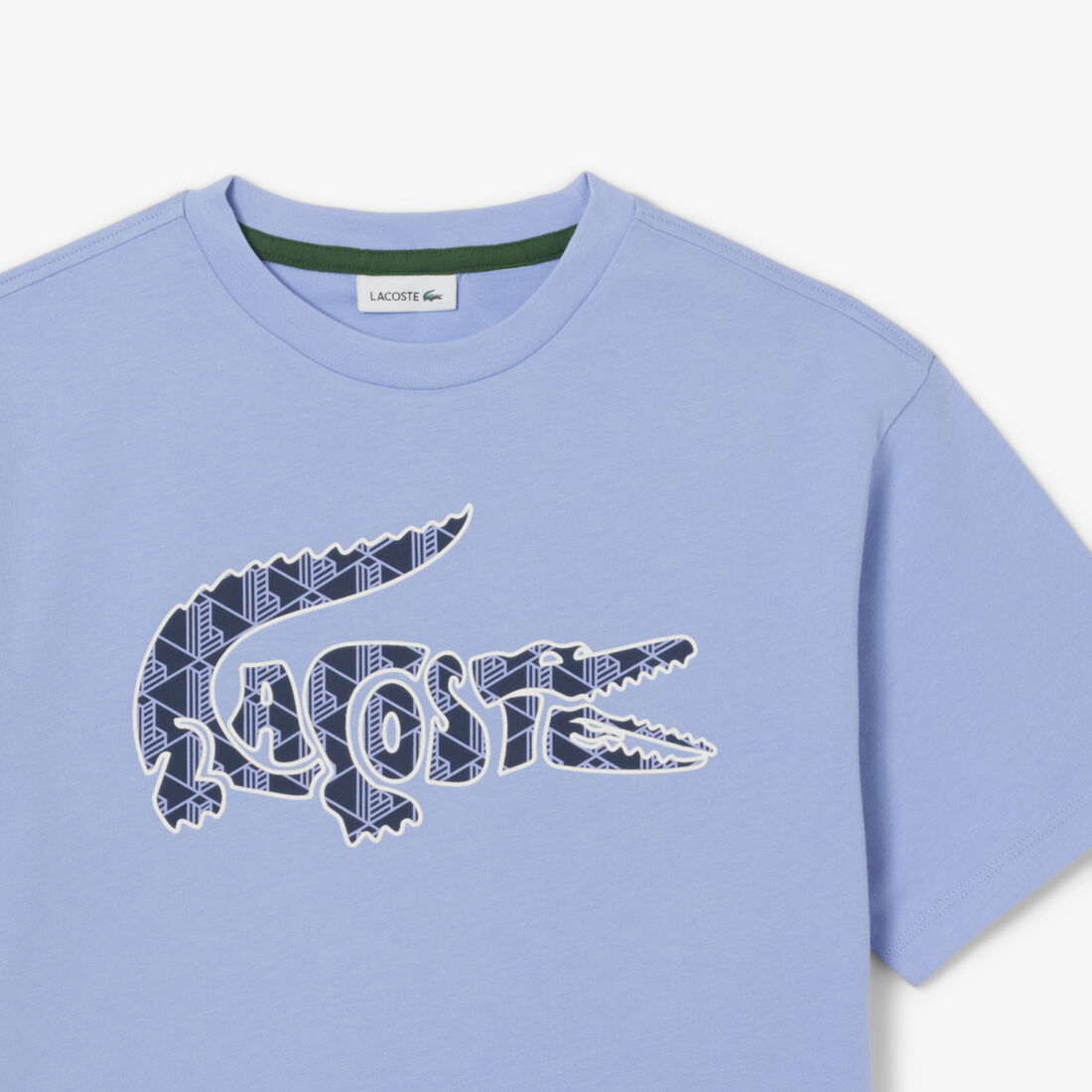 تي شيرت قطني بطبعة مونوغرام تي شيرت قطني بطبعة مونوغرام