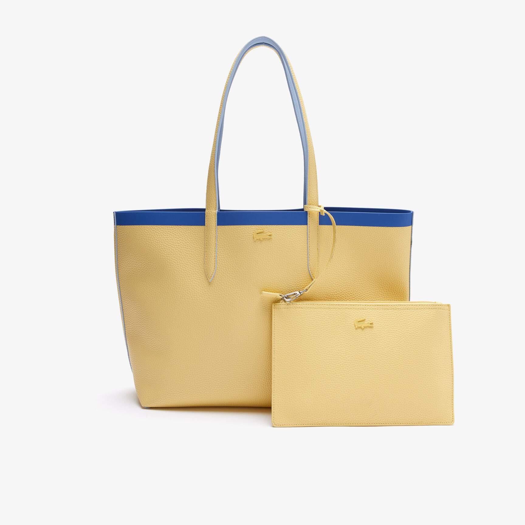 حقيبة توت من القماش المغلف بالبلاستيك يمكن استخدامها على الوجهين مع حزام بلون مختلف مجموعة Anna للنساء حقيبة توت من القماش المغلف بالبلاستيك يمكن استخدامها على الوجهين مع حزام بلون مختلف مجموعة Anna للنساء