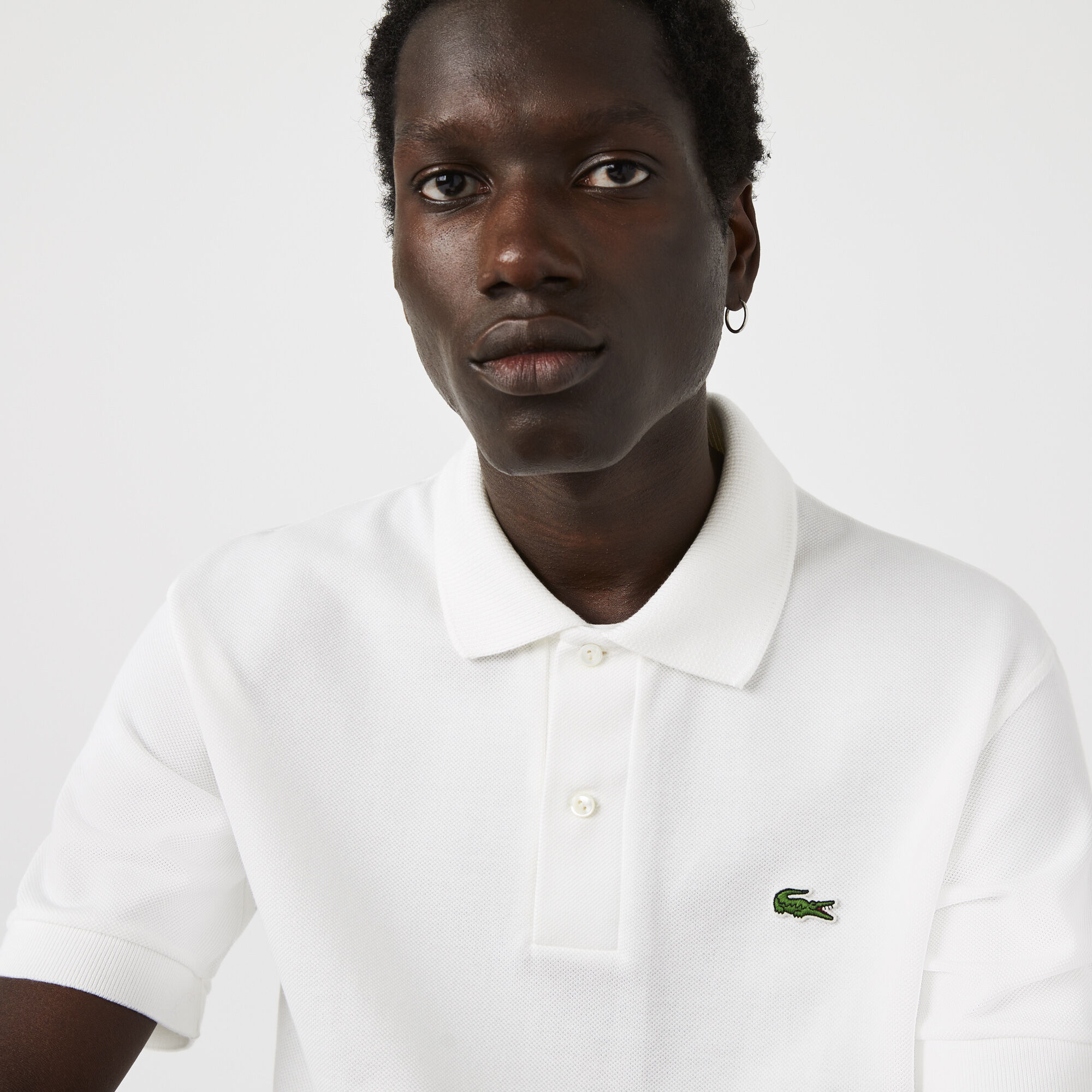 Polo lacoste on sale l1212 blanc
