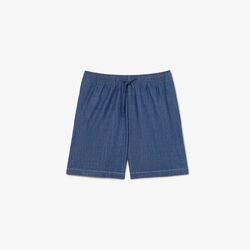 lacoste relaxed fit denim shorts