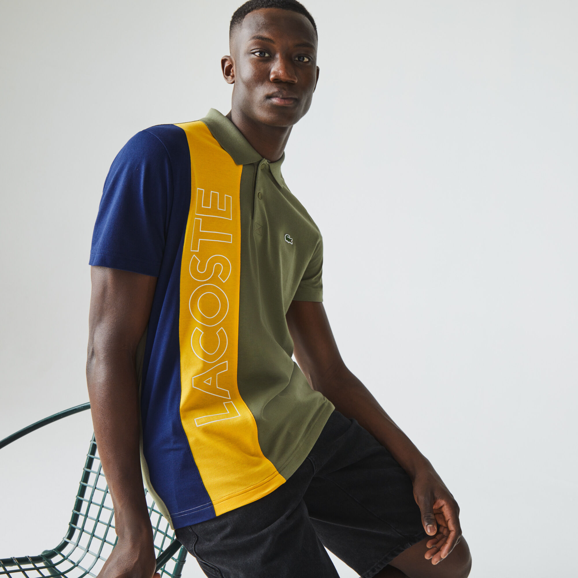 Men’s Lacoste Regular Fit Colourblock Ultra-Lightweight Knit Polo Shirt