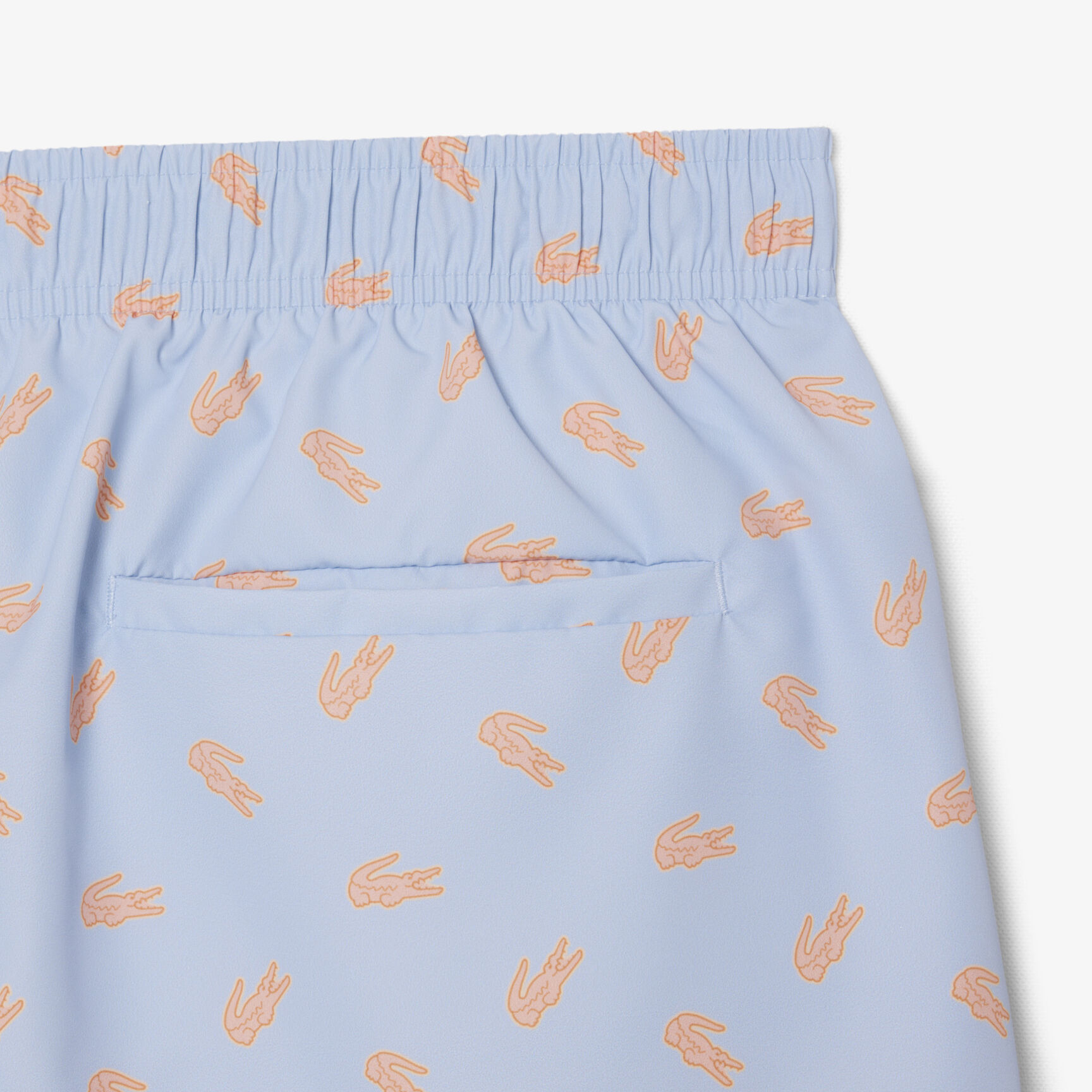Mid Length Crocodile Print Swim Trunks