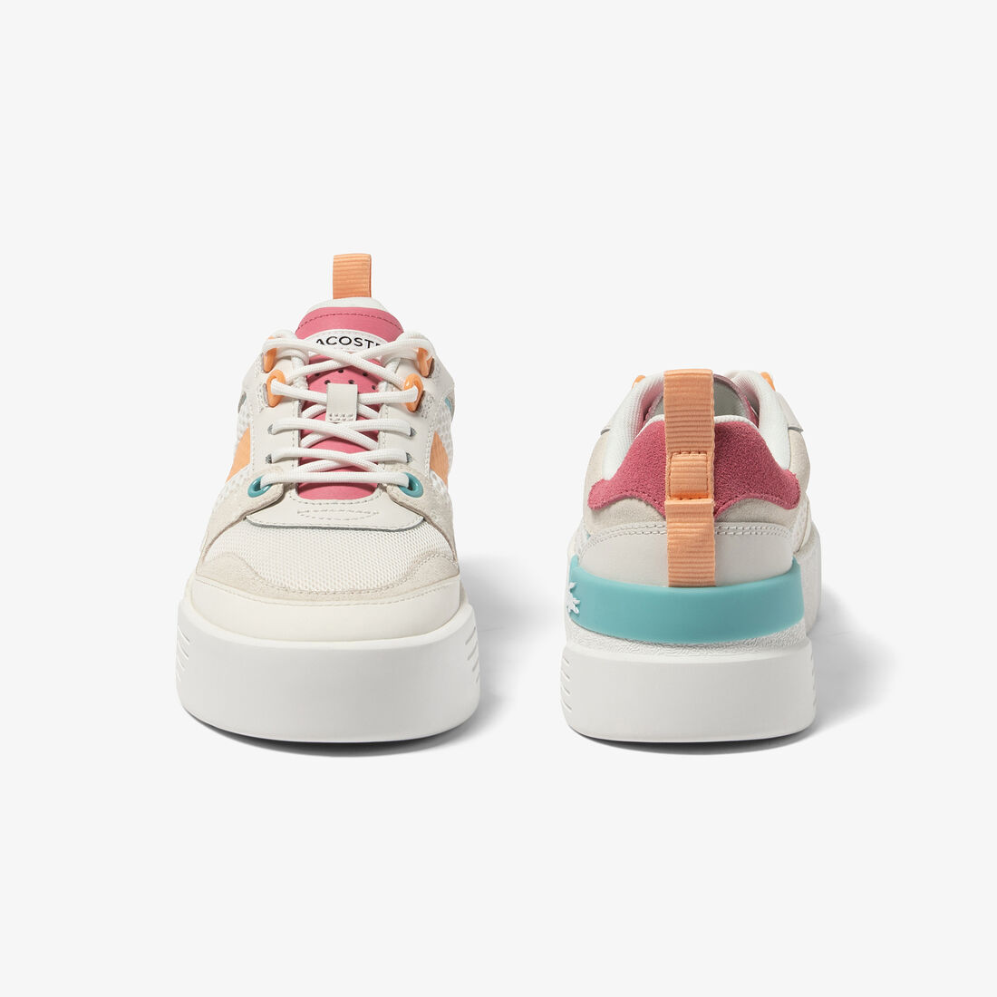 Women's Lacoste L002 Leather Heel Pop Trainers Women's Lacoste L002 Leather Heel Pop Trainers