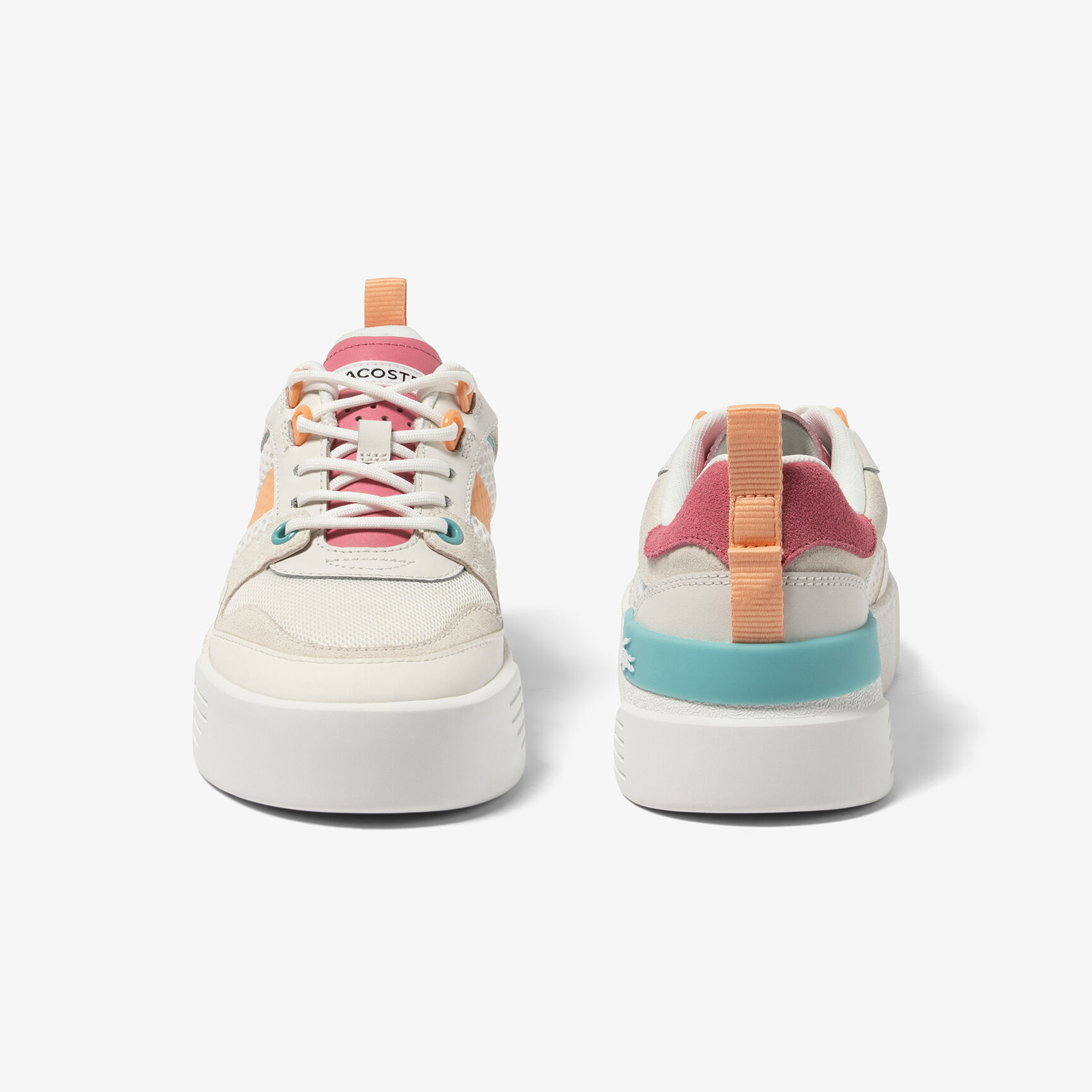 Women's Lacoste L002 Leather Heel Pop Trainers Women's Lacoste L002 Leather Heel Pop Trainers
