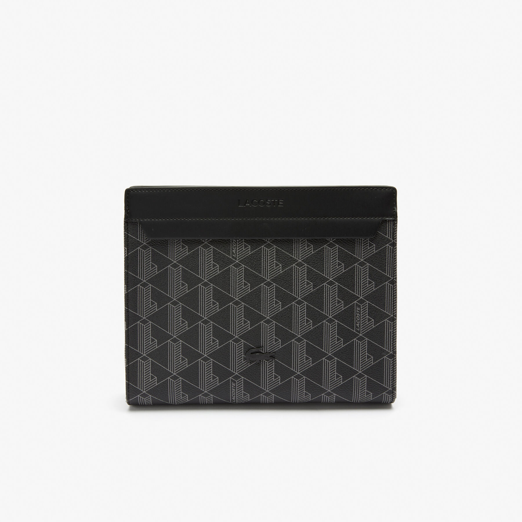 Men's The Blend Monogram Print Canvas Toiletry Bag lacoste men s the blend monogram print canvas toiletry bag