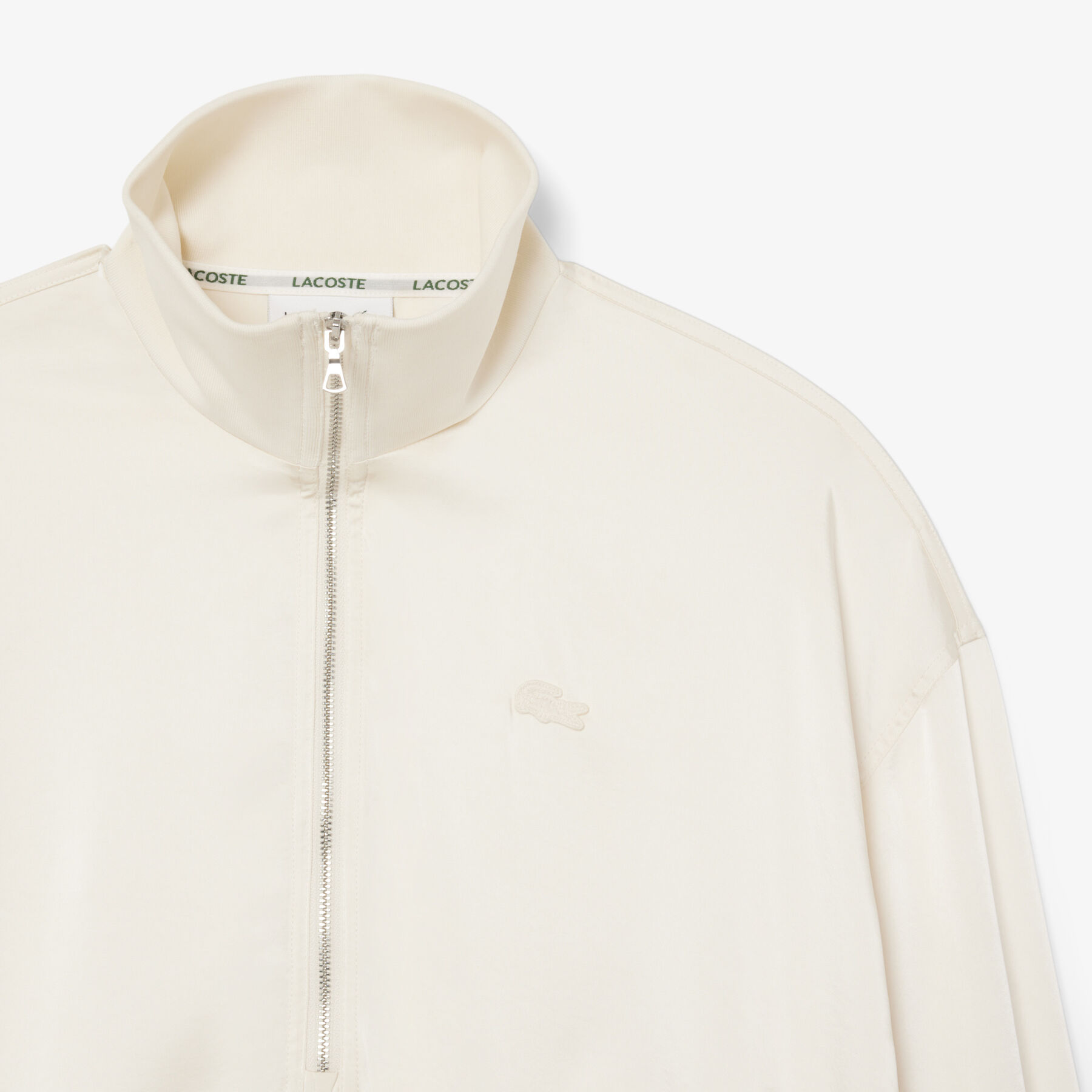 lacoste high zipped neck oversized popover jacket