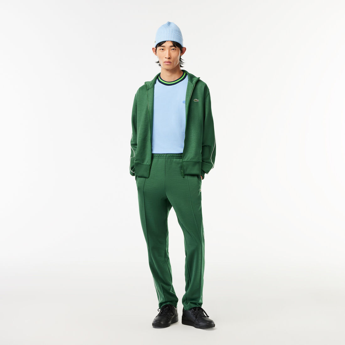 Stripe Collar Stretch Pique T-shirt Stripe Collar Stretch Pique T-shirt