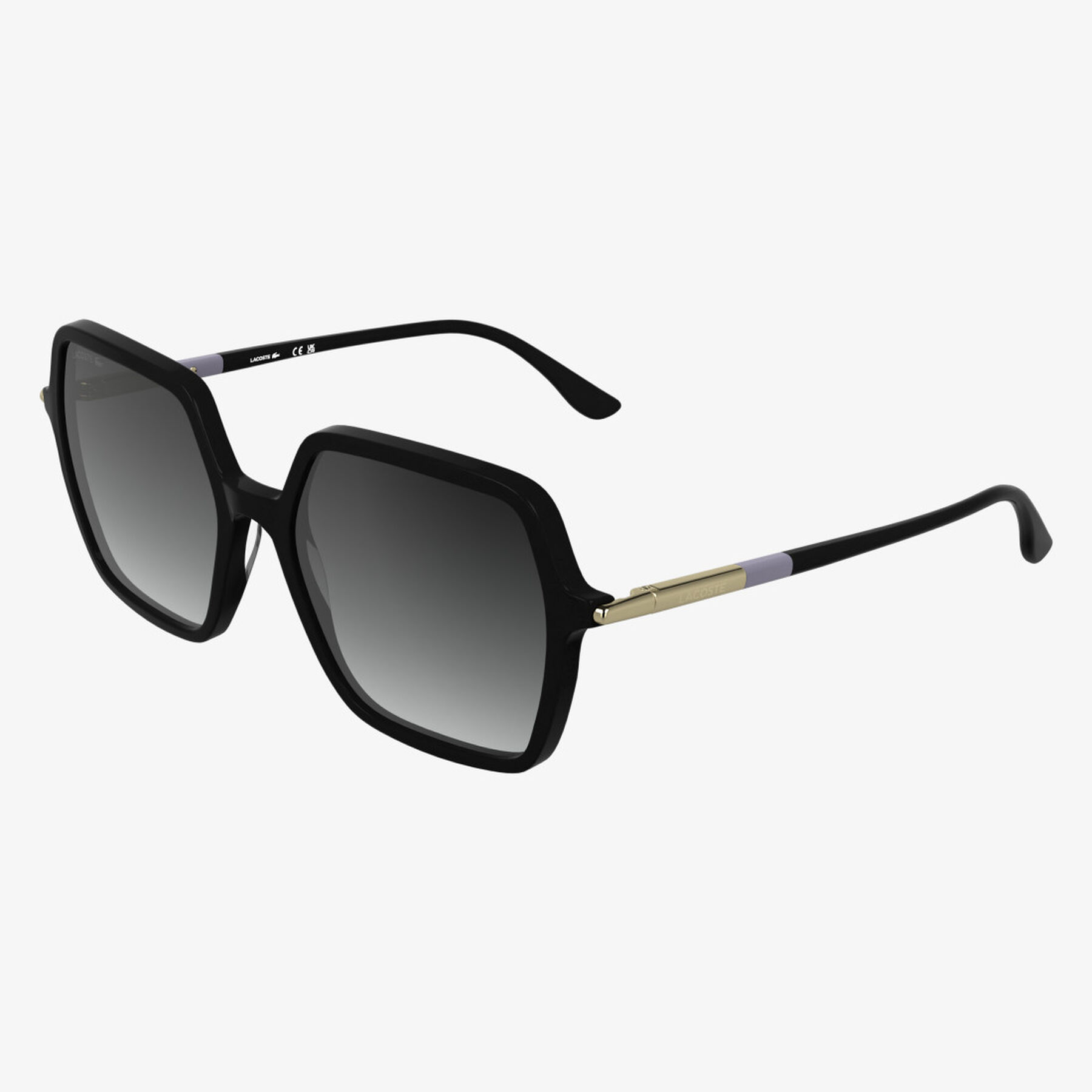 lacoste tubular acetate rectangle glasses