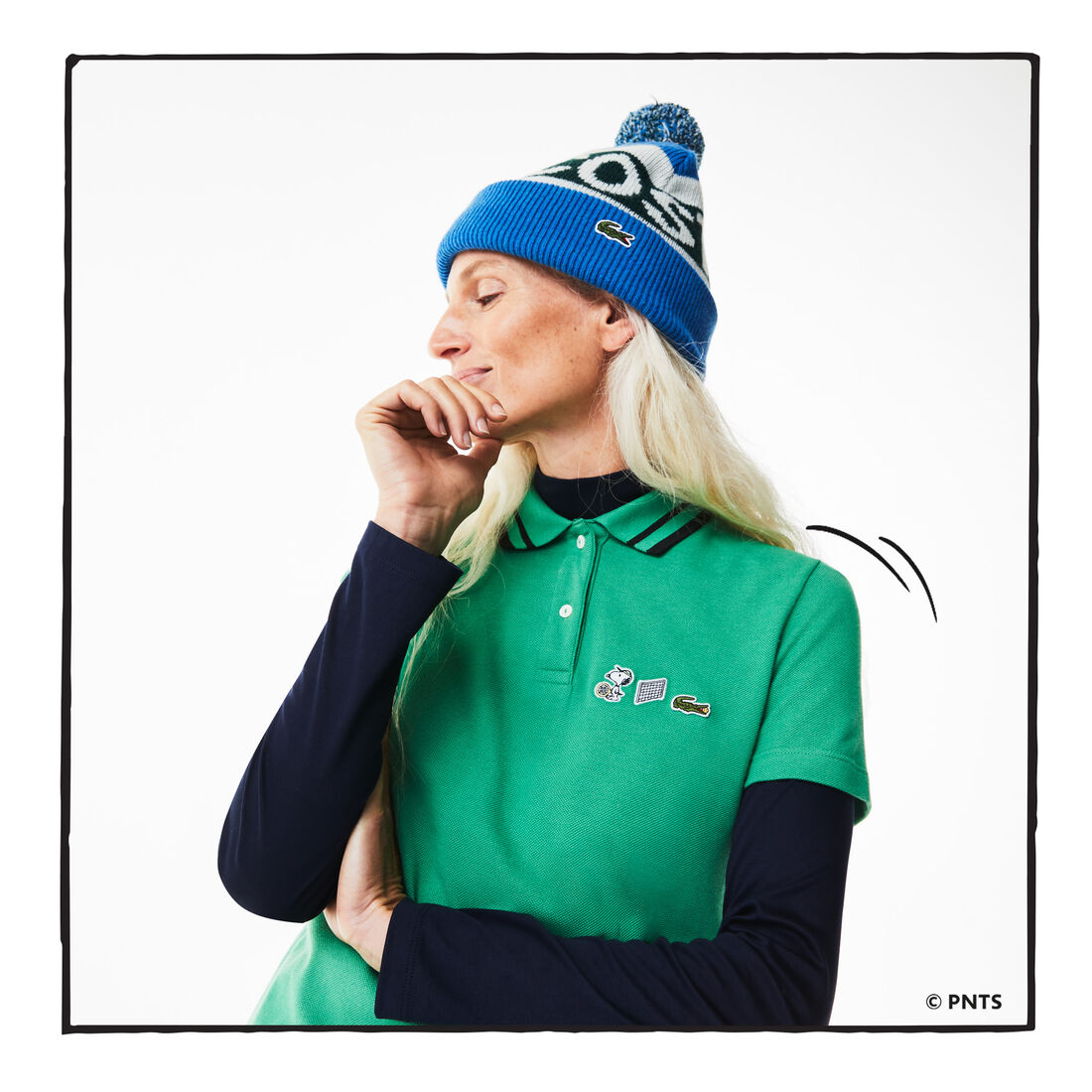 فستان بولو نسائي من القطن العضوي من مجموعة Lacoste x Peanuts فستان بولو نسائي من القطن العضوي من مجموعة Lacoste x Peanuts