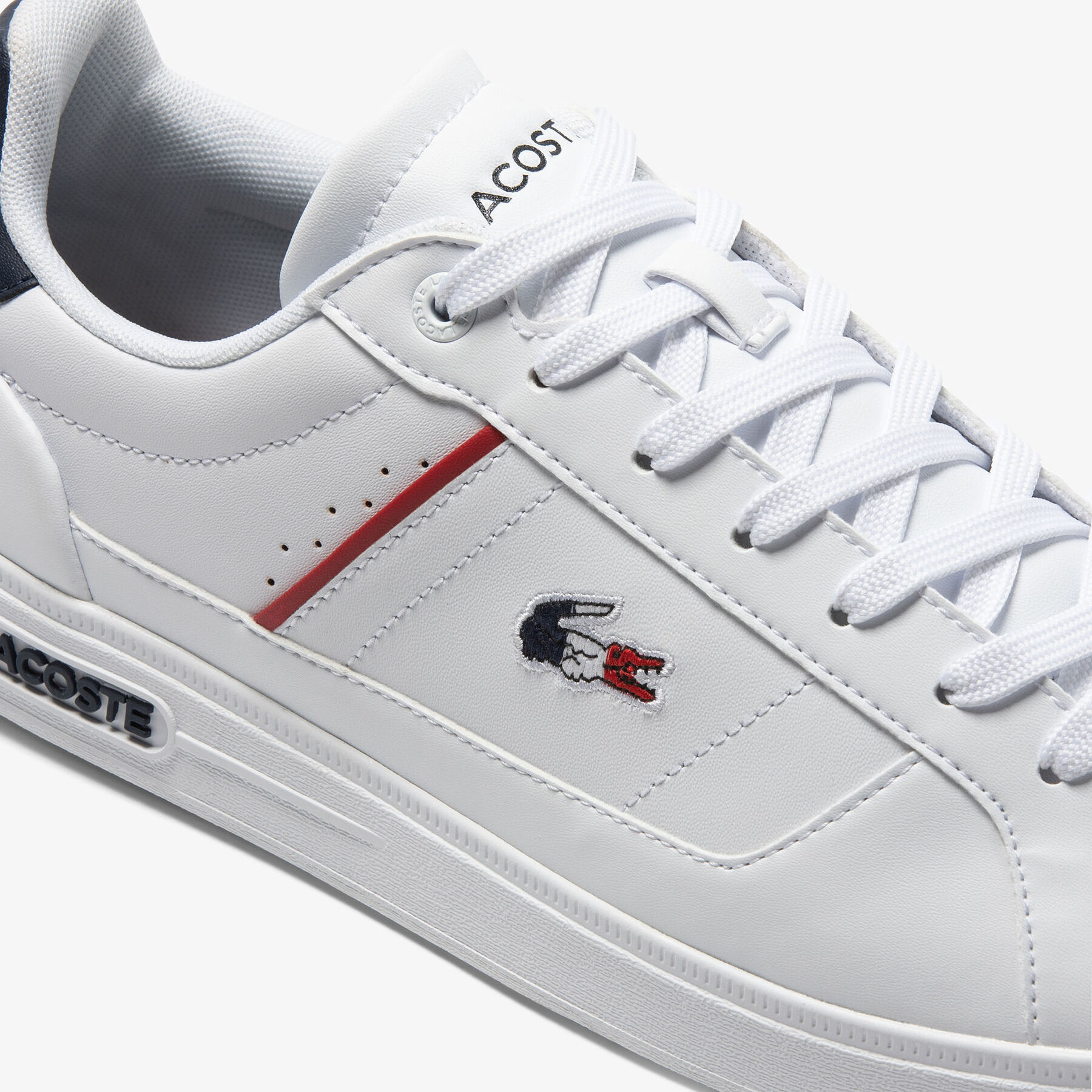 men s lacoste europa pro leather heel pop trainers