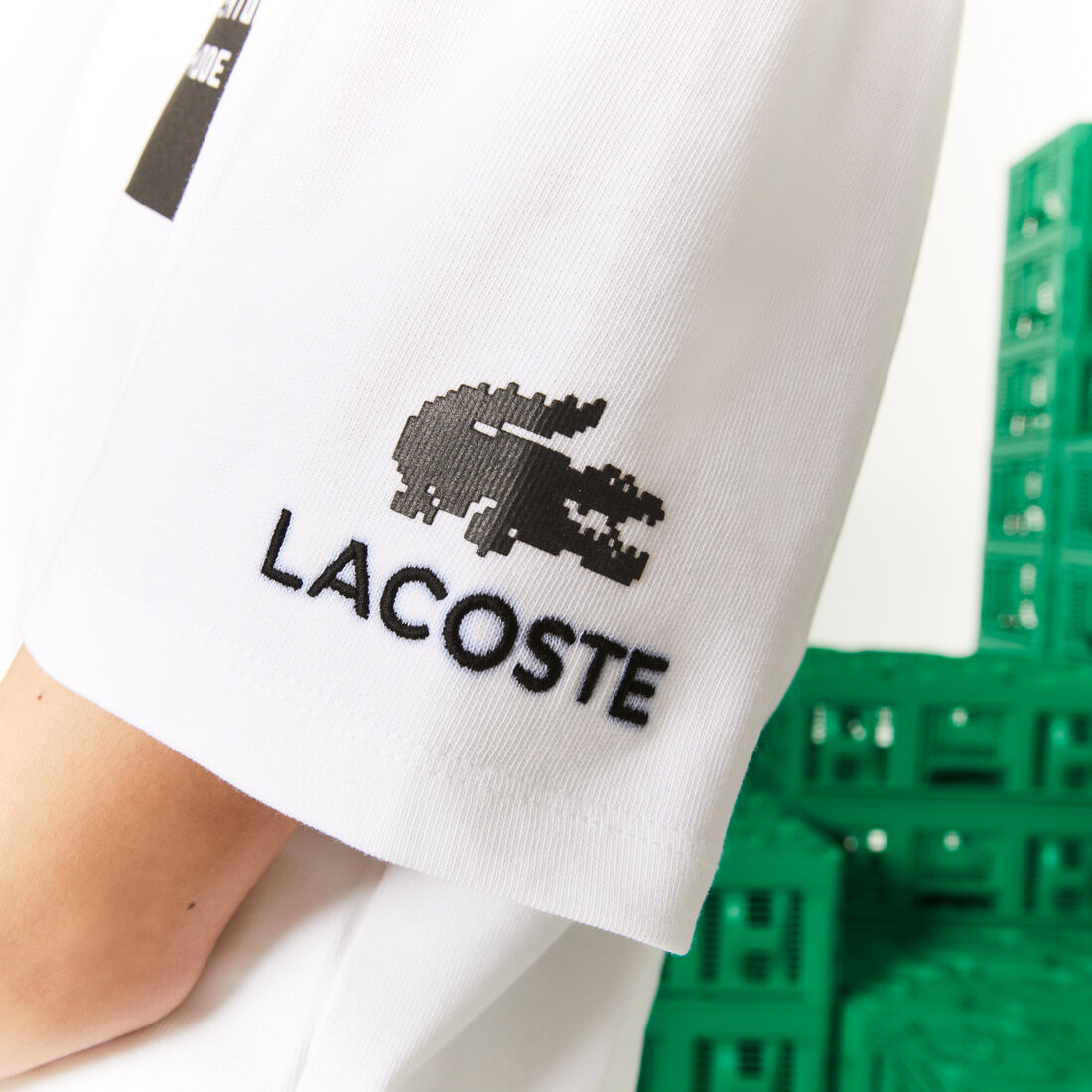 تيشيرت قطن عضوي قصير للنساء مجموعة Lacoste L!VE x Minecraft تيشيرت قطن عضوي قصير للنساء مجموعة Lacoste L!VE x Minecraft