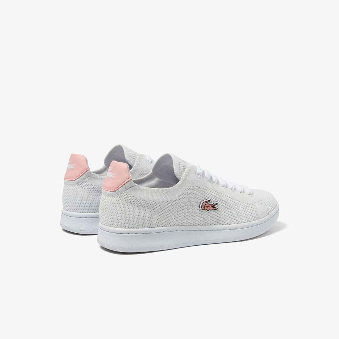 Women's Lacoste Carnaby Pique Textile Heel Pop Trainers Women's Lacoste Carnaby Pique Textile Heel Pop Trainers