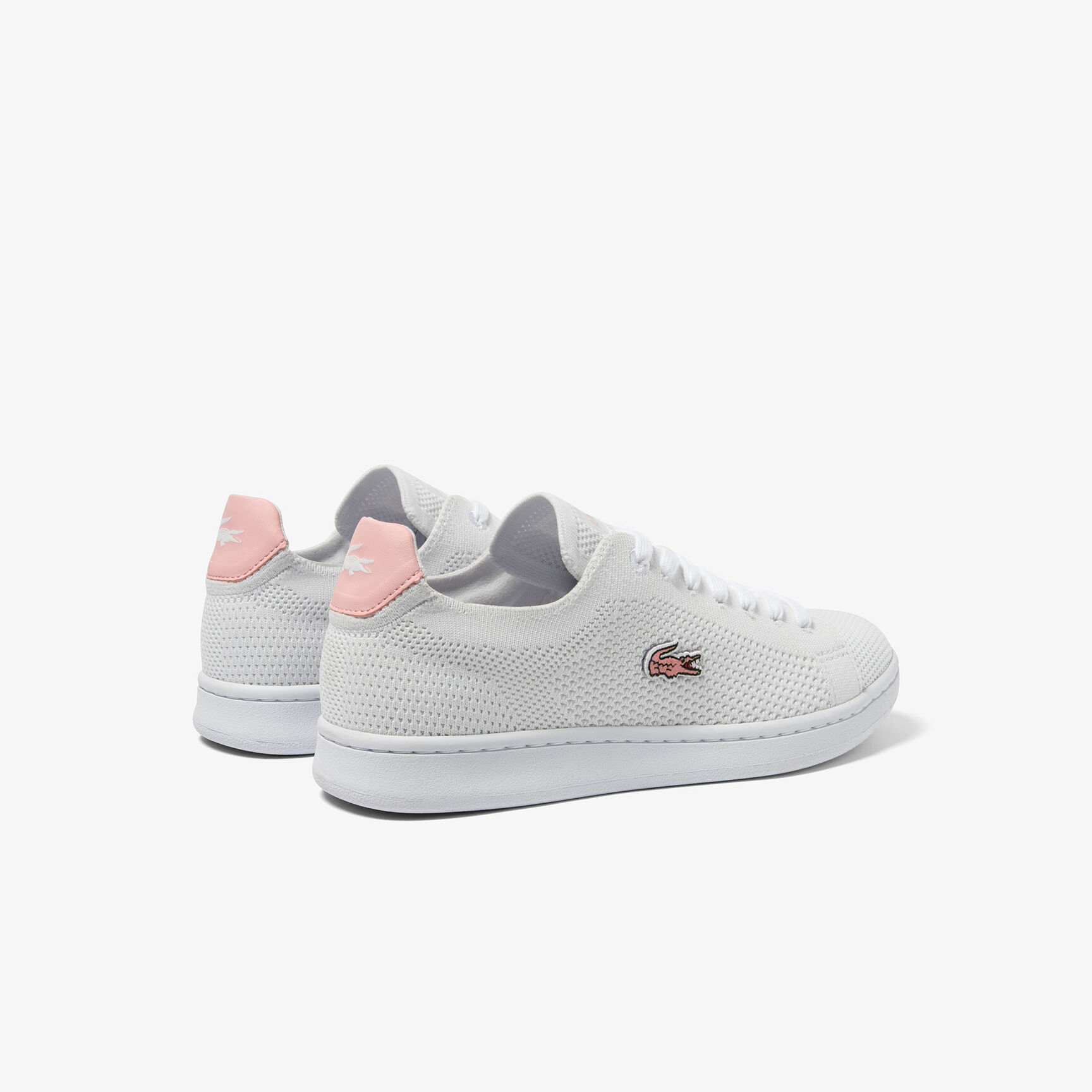 Women's Lacoste Carnaby Pique Textile Heel Pop Trainers Women's Lacoste Carnaby Pique Textile Heel Pop Trainers
