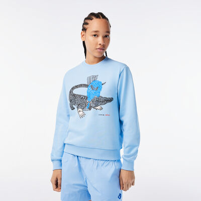 Women’s Lacoste X Netflix Loose Fit Organic Cotton Fleece Sweatshirt
