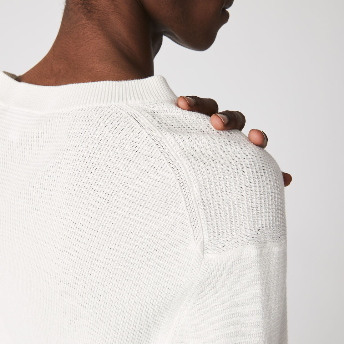 Men's Crew Neck Flecked Cotton Knit Sweater Men's Crew Neck Flecked Cotton Knit Sweater