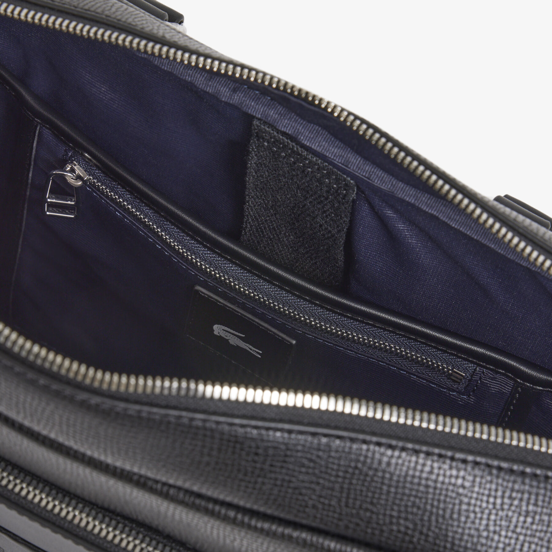 lacoste ossian leather laptop bag