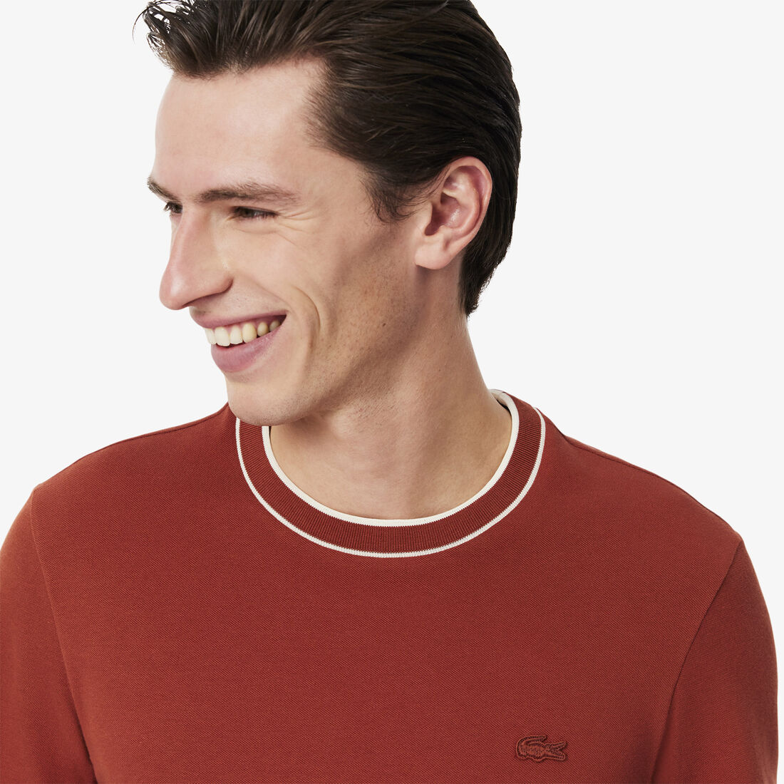 Stretch Pique Stripe Collar T-shirt Stretch Pique Stripe Collar T-shirt