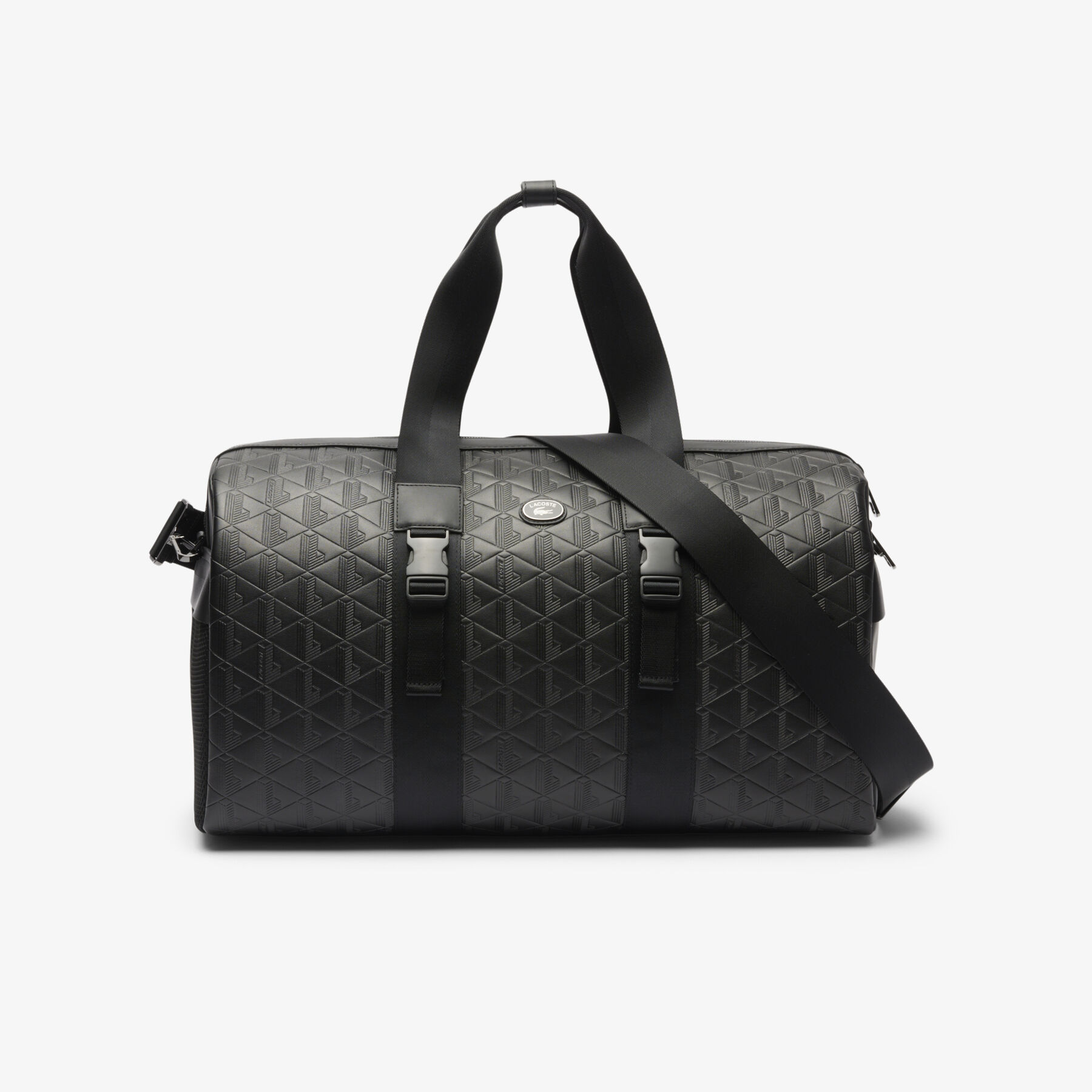 Large Monogram Leather Weekend Bag lacoste large monogram leather weekend bag