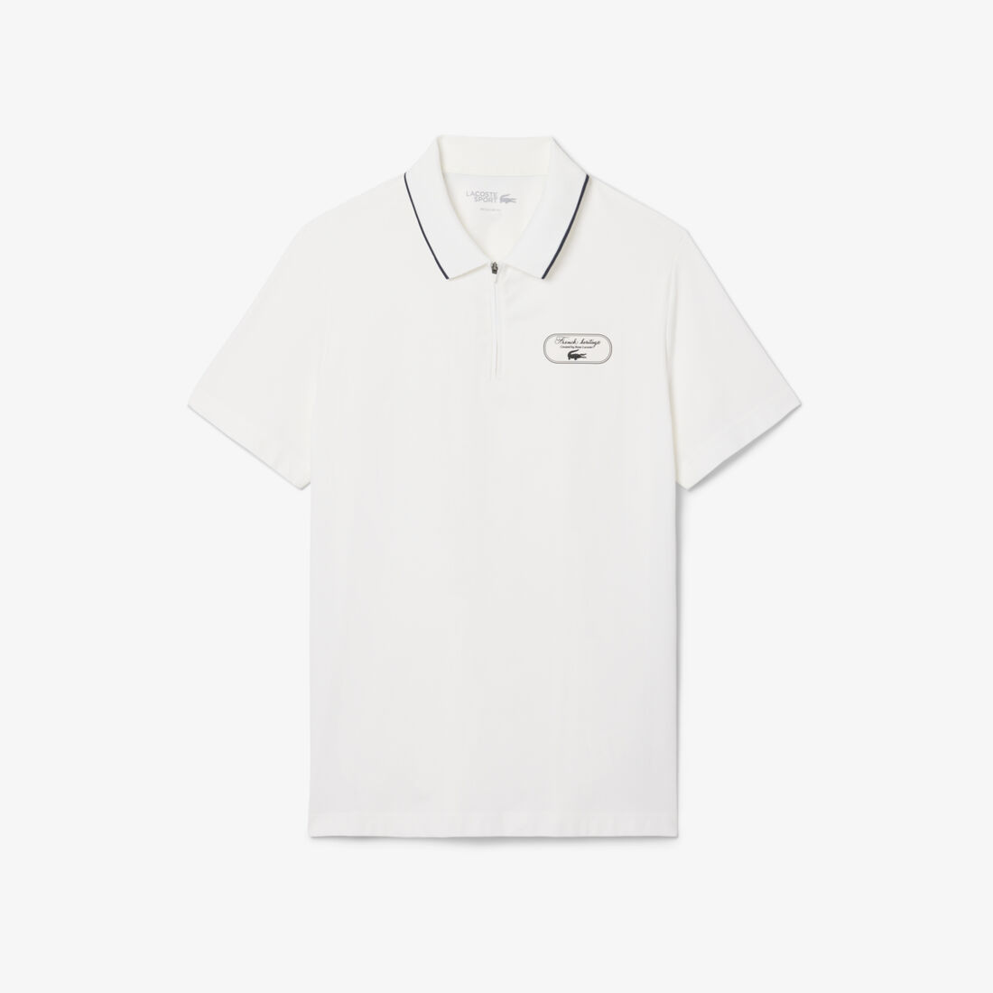 lacoste ultra dry badge accent tennis heritage polo shirt