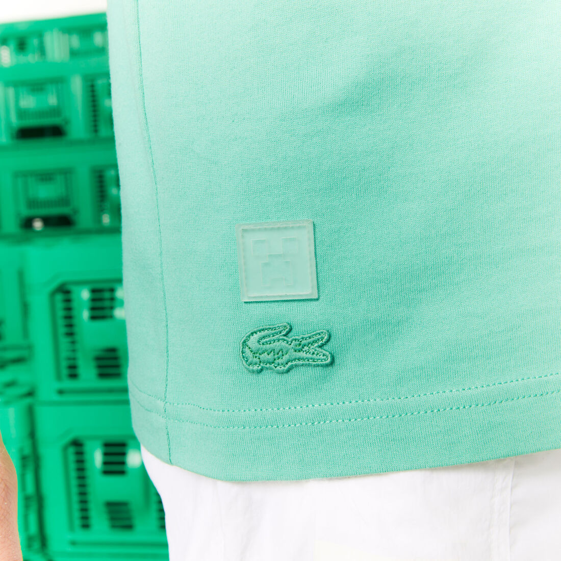 تيشيرت مطبوع قطن عضوي للجنسين مجموعة Lacoste x Minecraft تيشيرت مطبوع قطن عضوي للجنسين مجموعة Lacoste x Minecraft