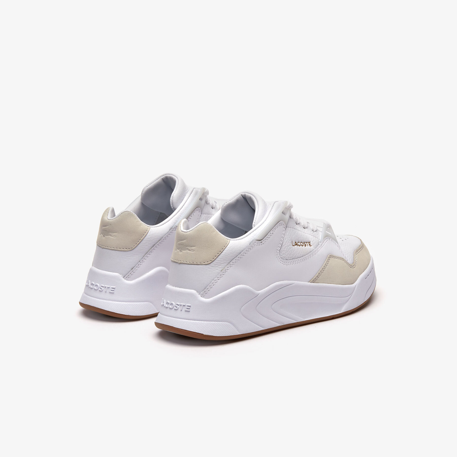 lacoste women s court slam tonal leather trainers