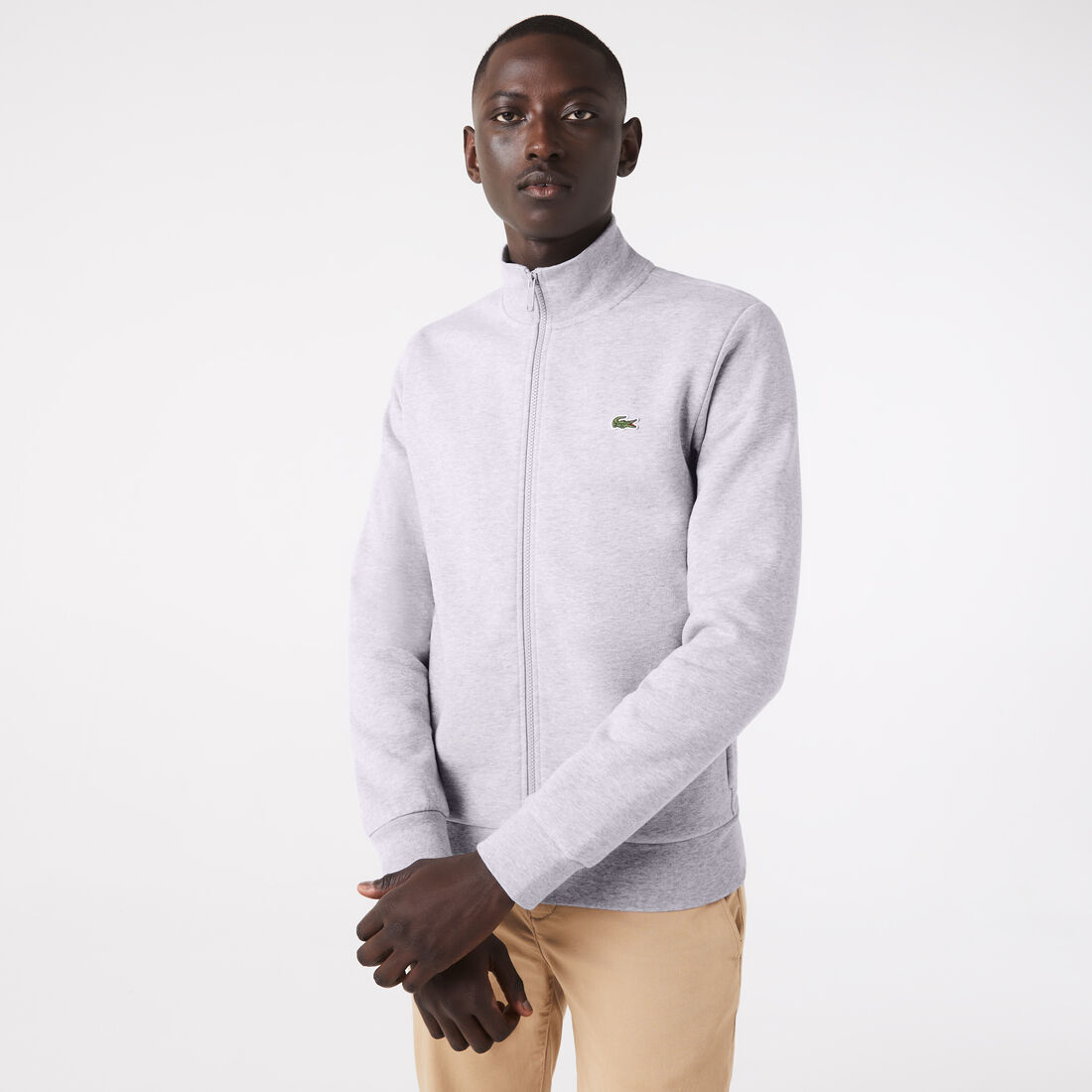 Men's Lacoste Regular Fit Brushed Fleece Zippered Jogger Sweatshirt