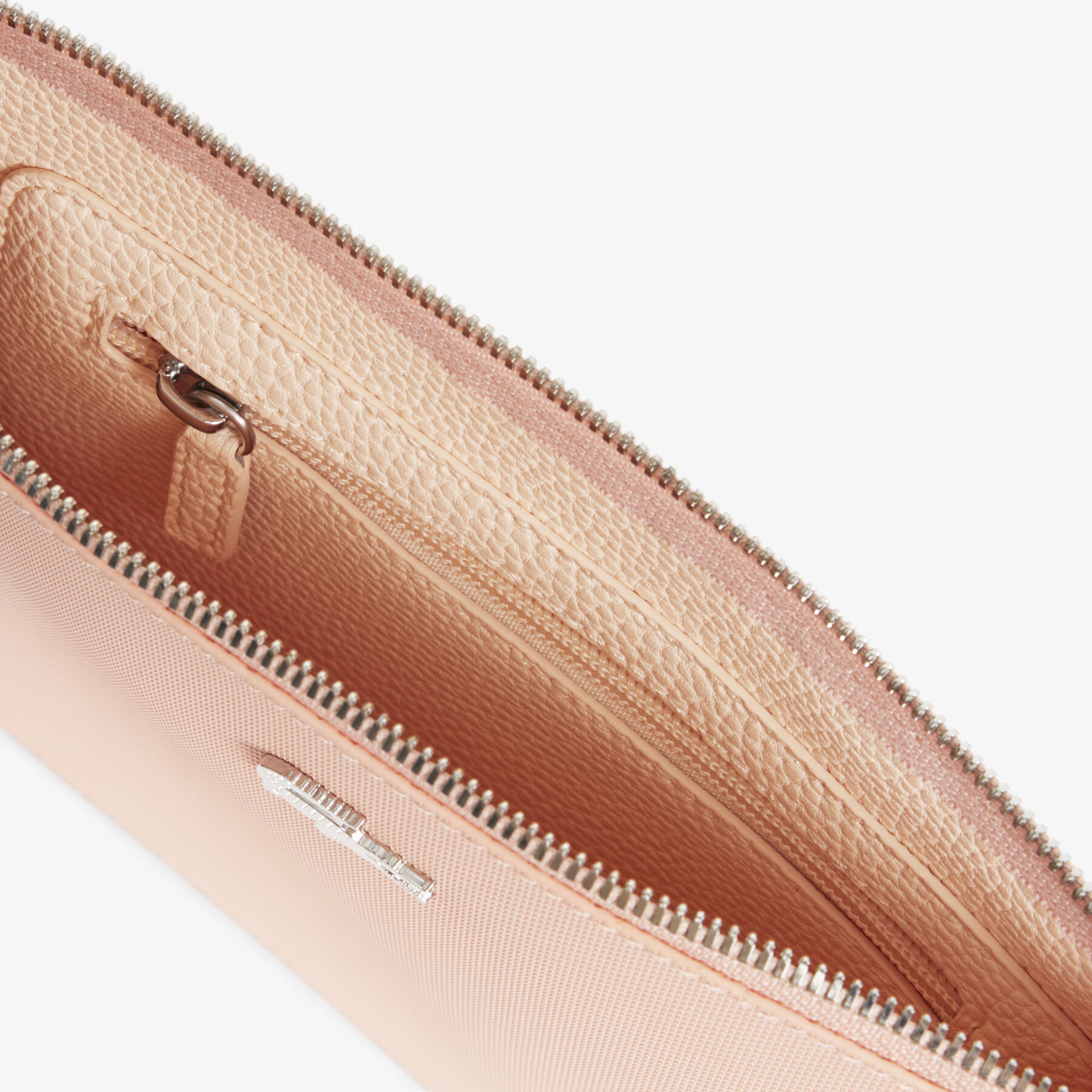 lacoste anna coated pique canvas pouch