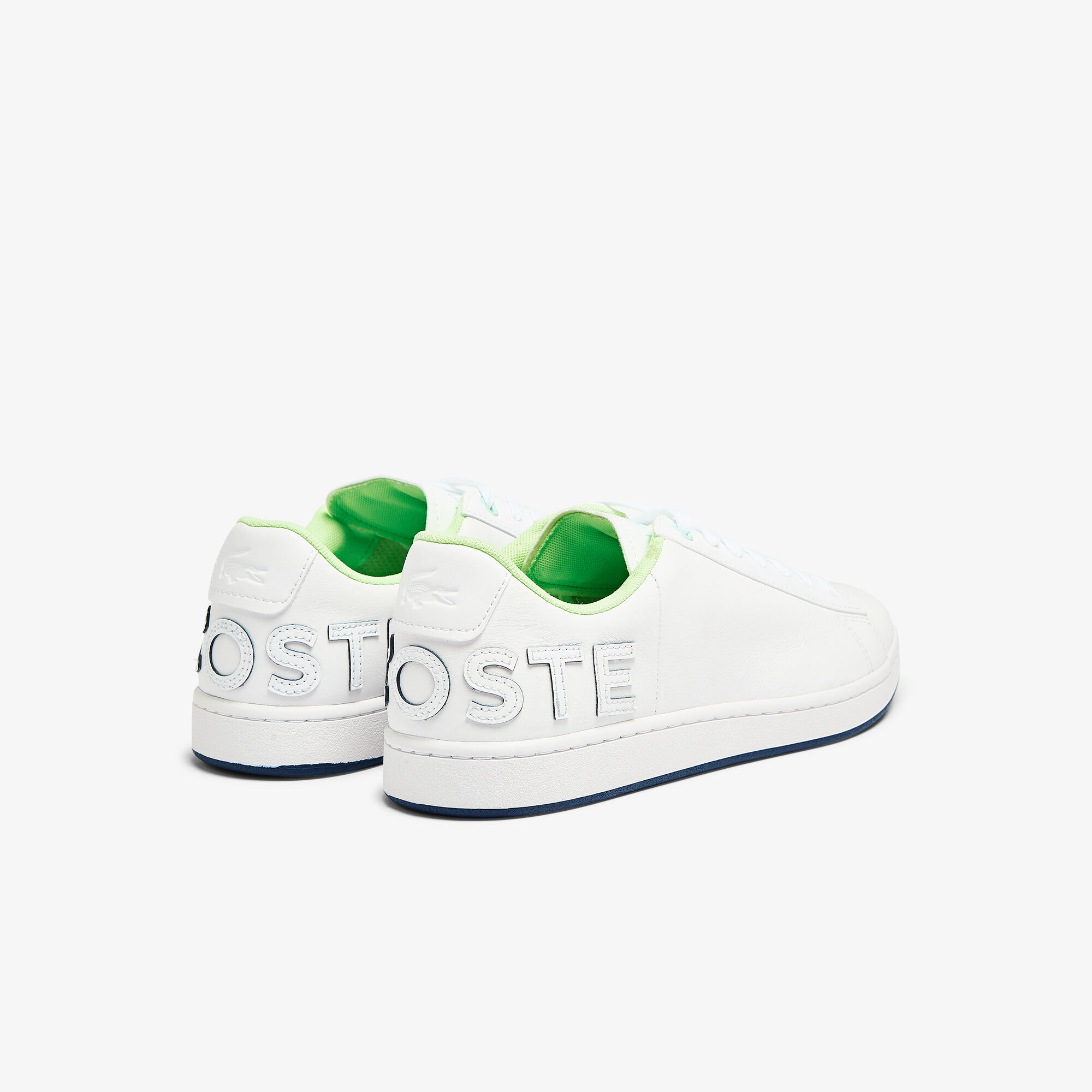 Buy Men s Carnaby Evo Leather and Citrus Accent Trainers Lacoste SA