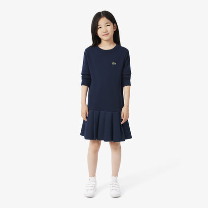 lacoste long sleeved fleece dress