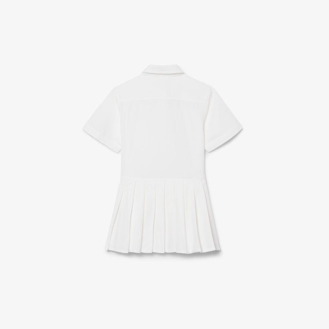 فستان قميص بتنورة من قماش البوبلين المطوي فستان قميص بتنورة من قماش البوبلين المطوي