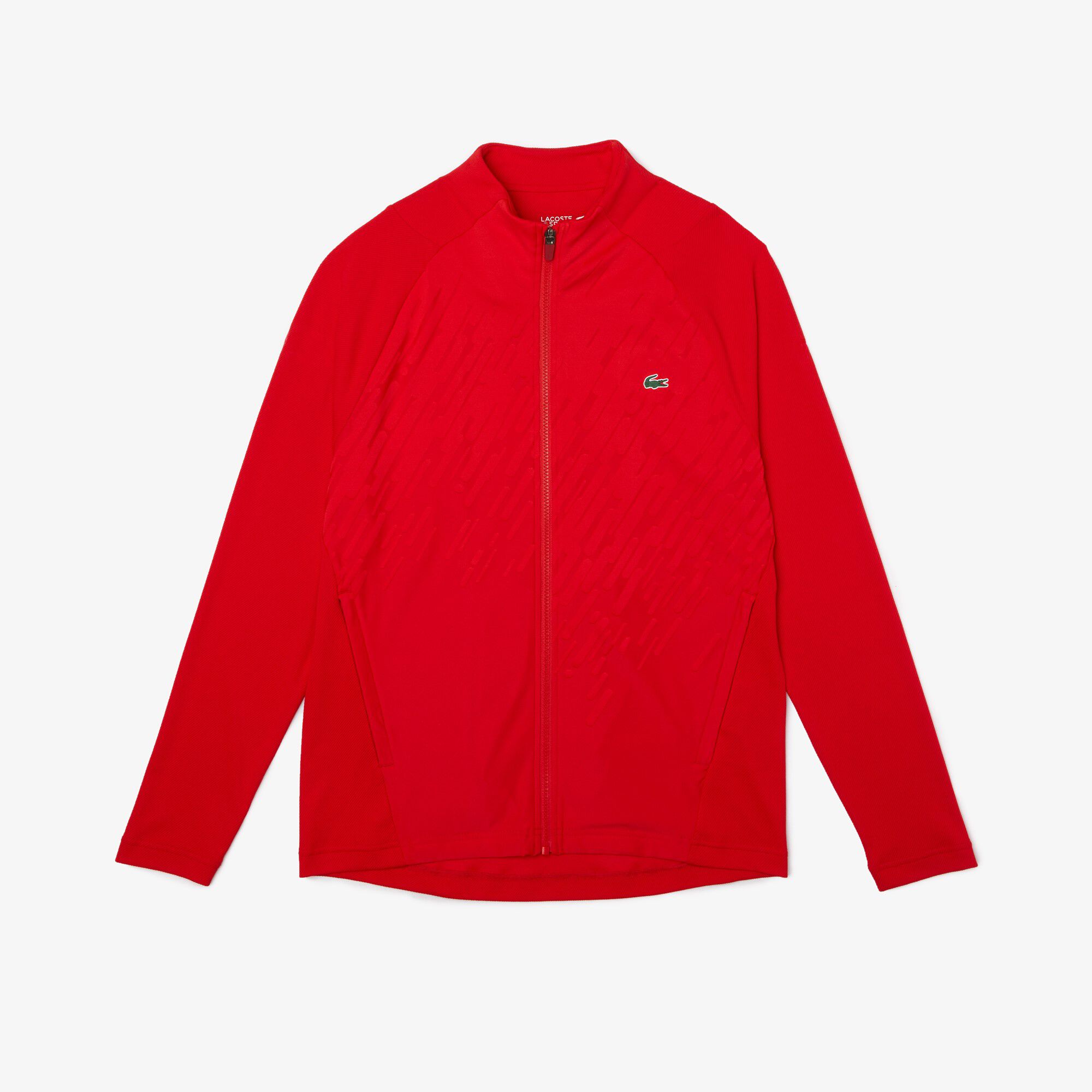 Lacoste 赤 ジップアップジャケット　ジョコビッチモデル Men's Lacoste SPORT x Novak Djokovic Technical Zip Jacket, Red