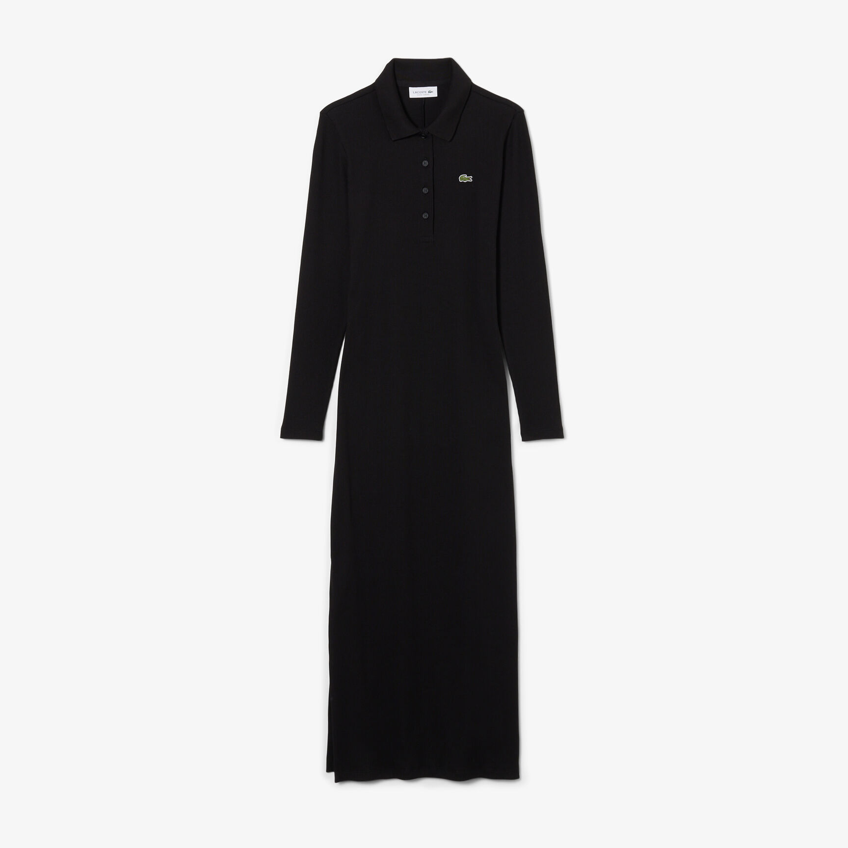Slim Fit Ribbed Cotton Polo Collar Dress - EF5297-00-031