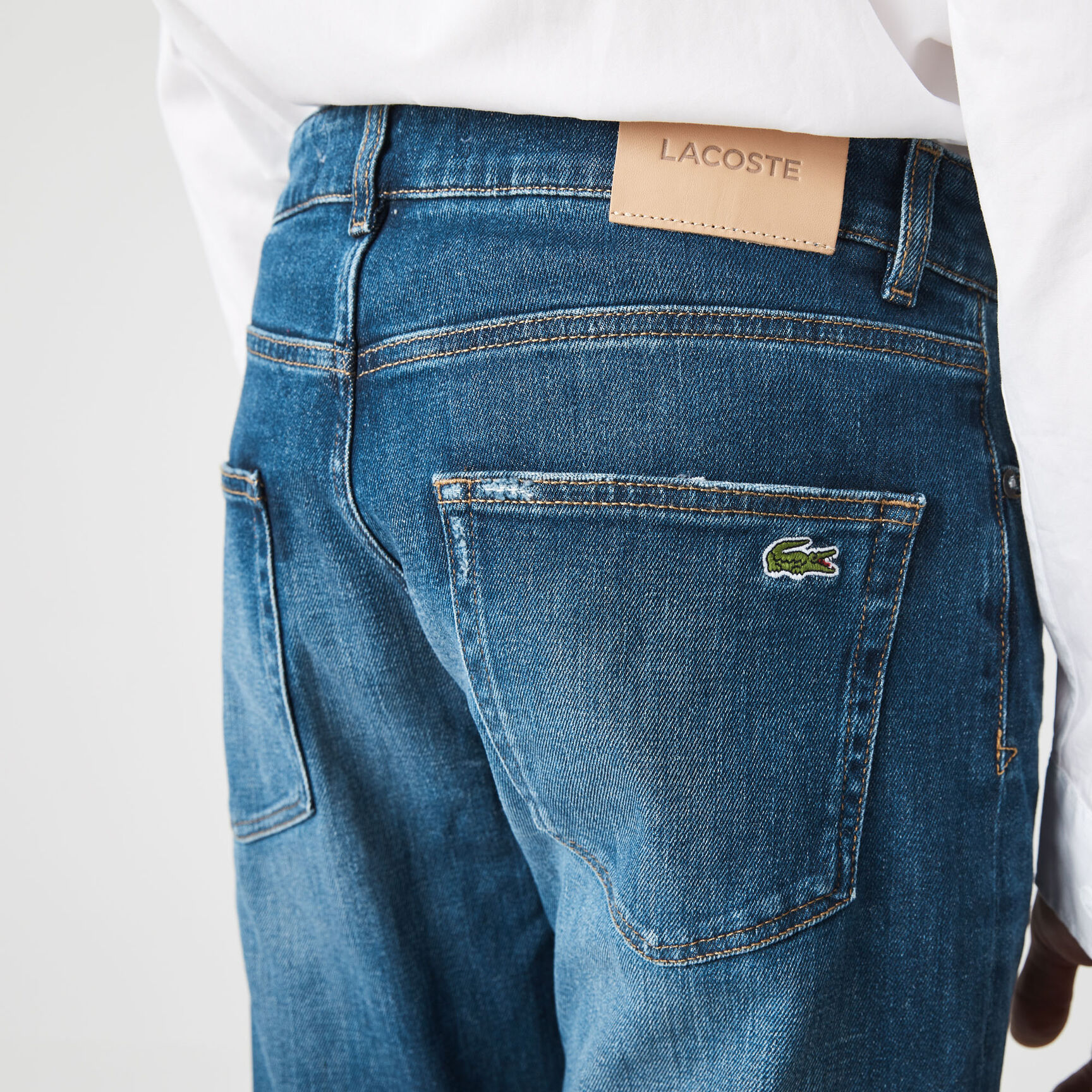 بنطال جينز بقصة ضيقة من الدنيم المرن مع 5 جيوب للرجال بنطال جينز بقصة ضيقة من الدنيم المرن مع 5 جيوب للرجال